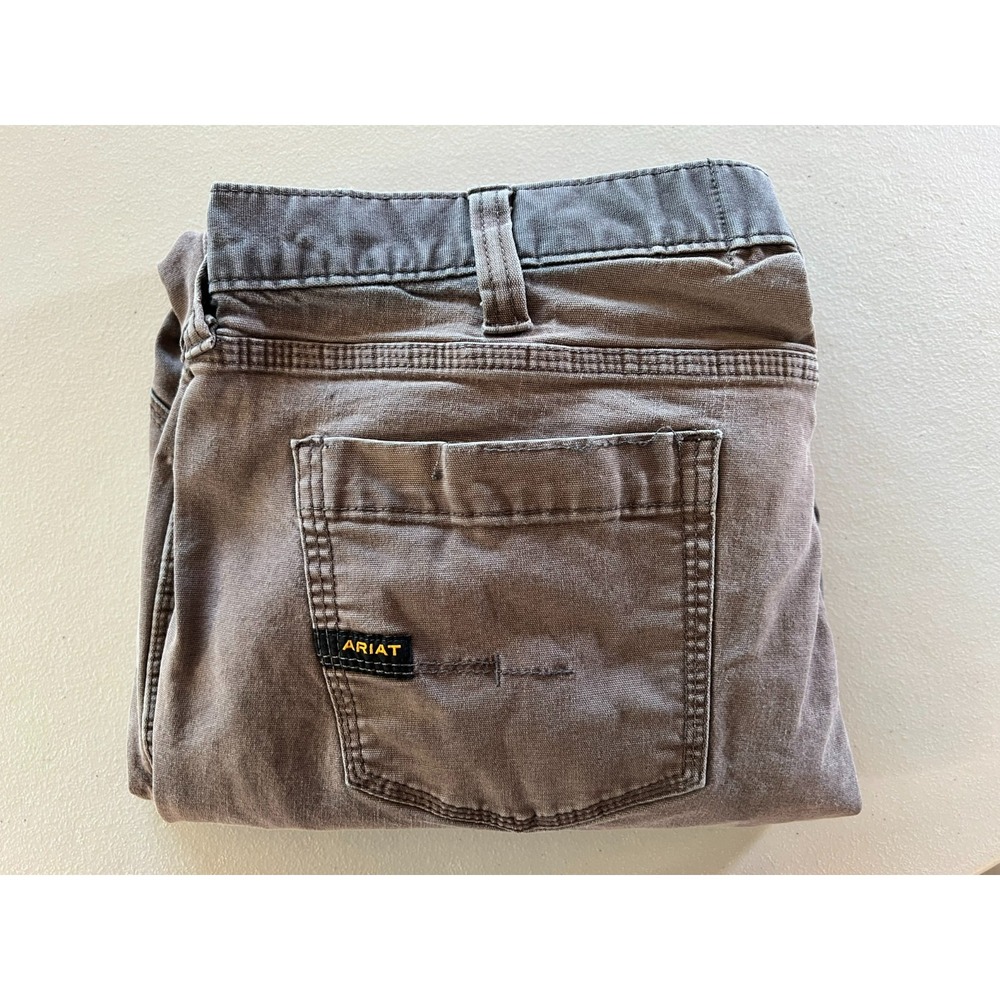 Ariat Rebar M4 Mens 36x32 (fits 34x29) Low Rise Straight Pants - BROKEN ZIPPER